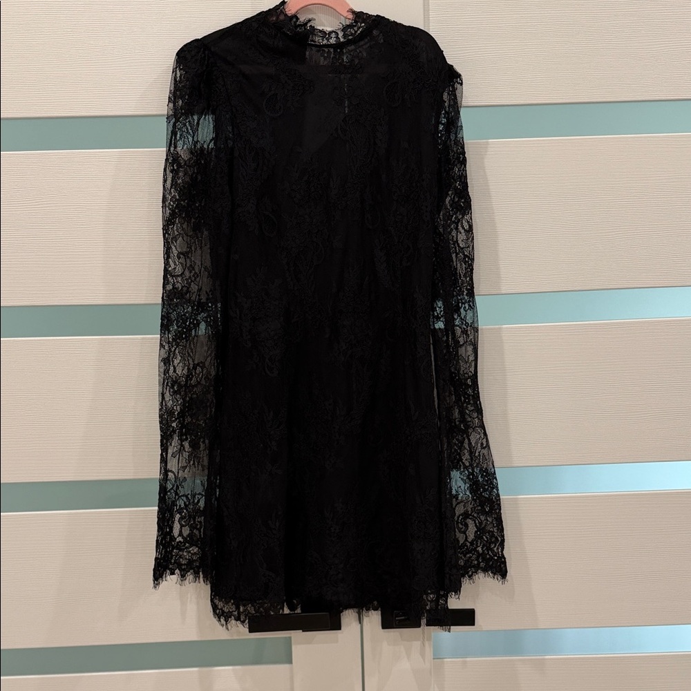Stone Cold Fox Black Lace Long Sleeve Dress